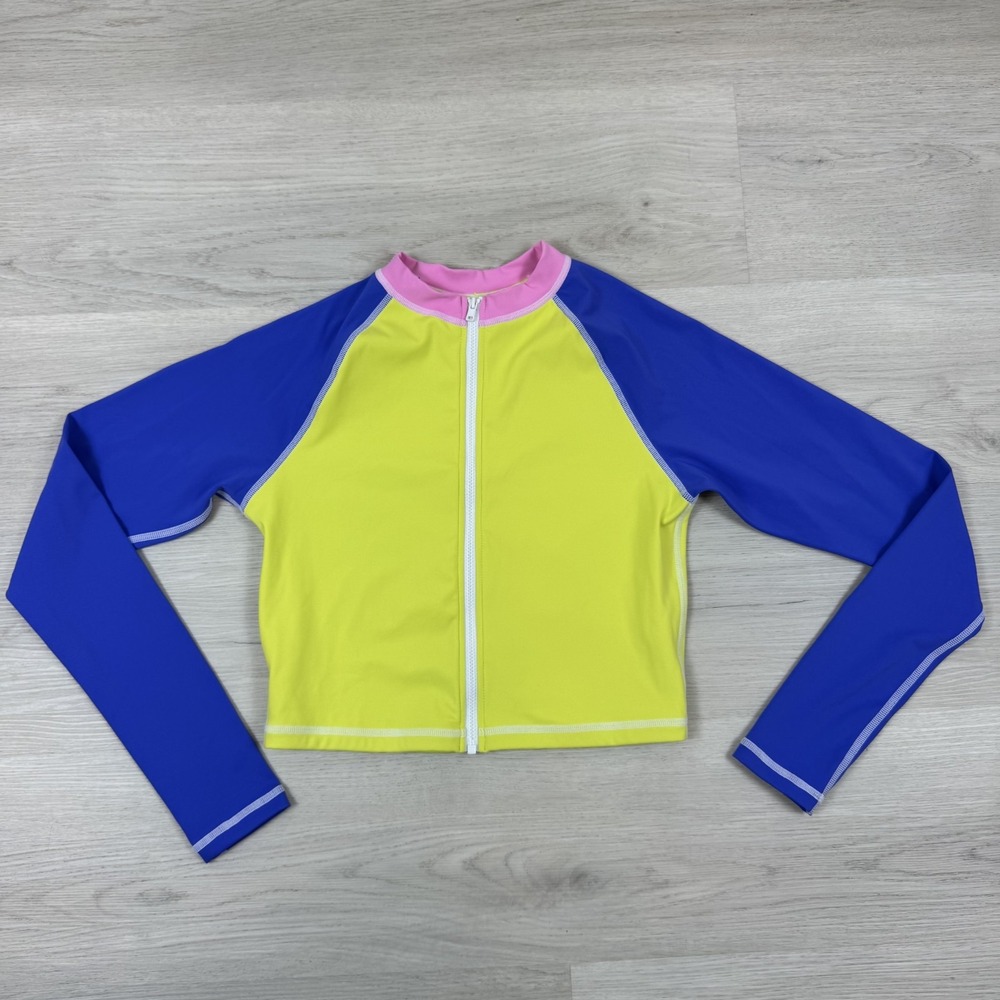 It's Now Cool The Contour Rashguard Surf Top Womens Small Colorblock
